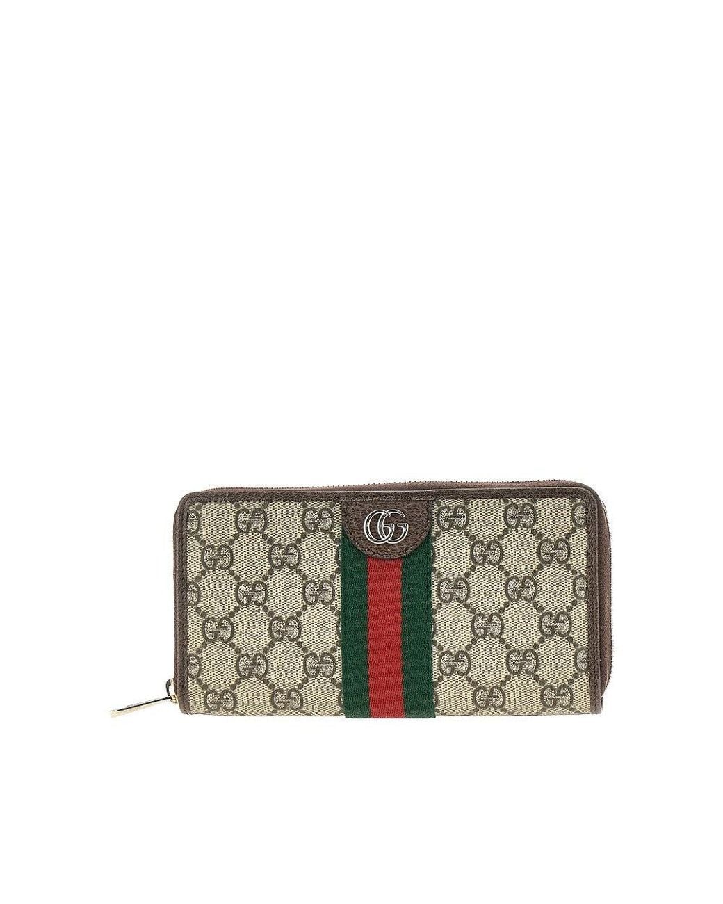 Gucci Green 'Ophidia' Zip-Around Wallet