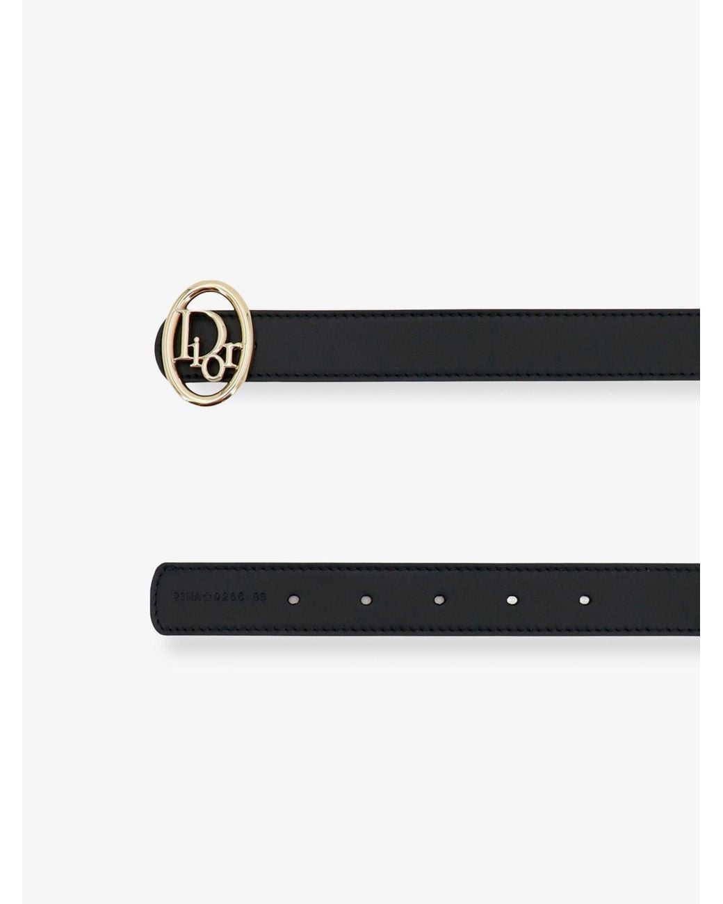Dior White Leather Belt