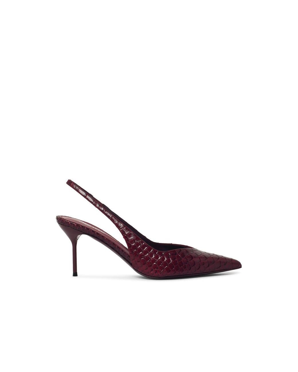 Paris Texas Purple 'Lidia 70' Deep Leather Slingbacks
