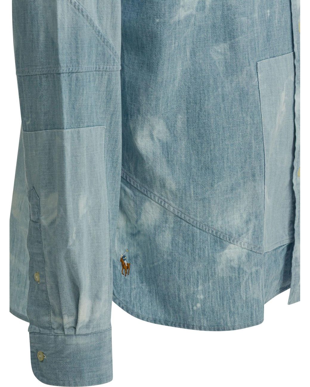 Polo Ralph Lauren Blue Cotton Shirt for men