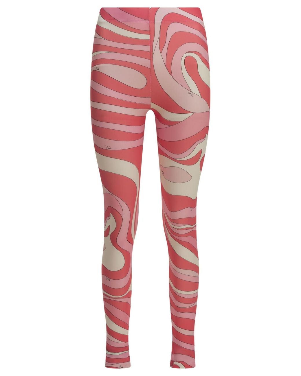 Emilio Pucci Red "Marmo" Leggings