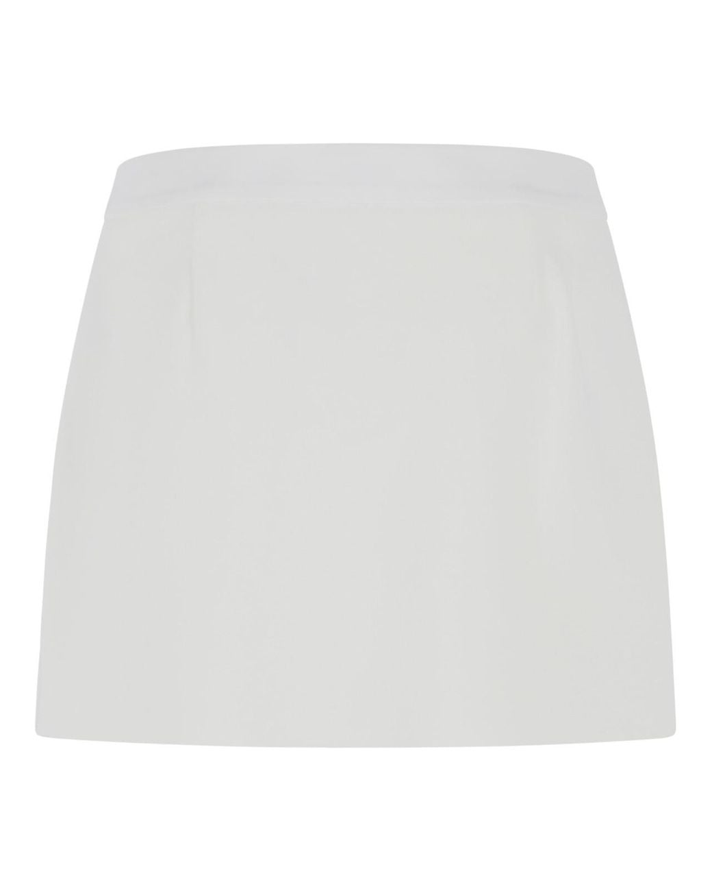 Courreges White Wool Blend Miniskirt
