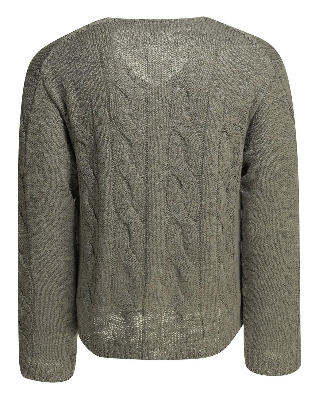 Our Legacy Green V-Neck Hemp Silk Sweater