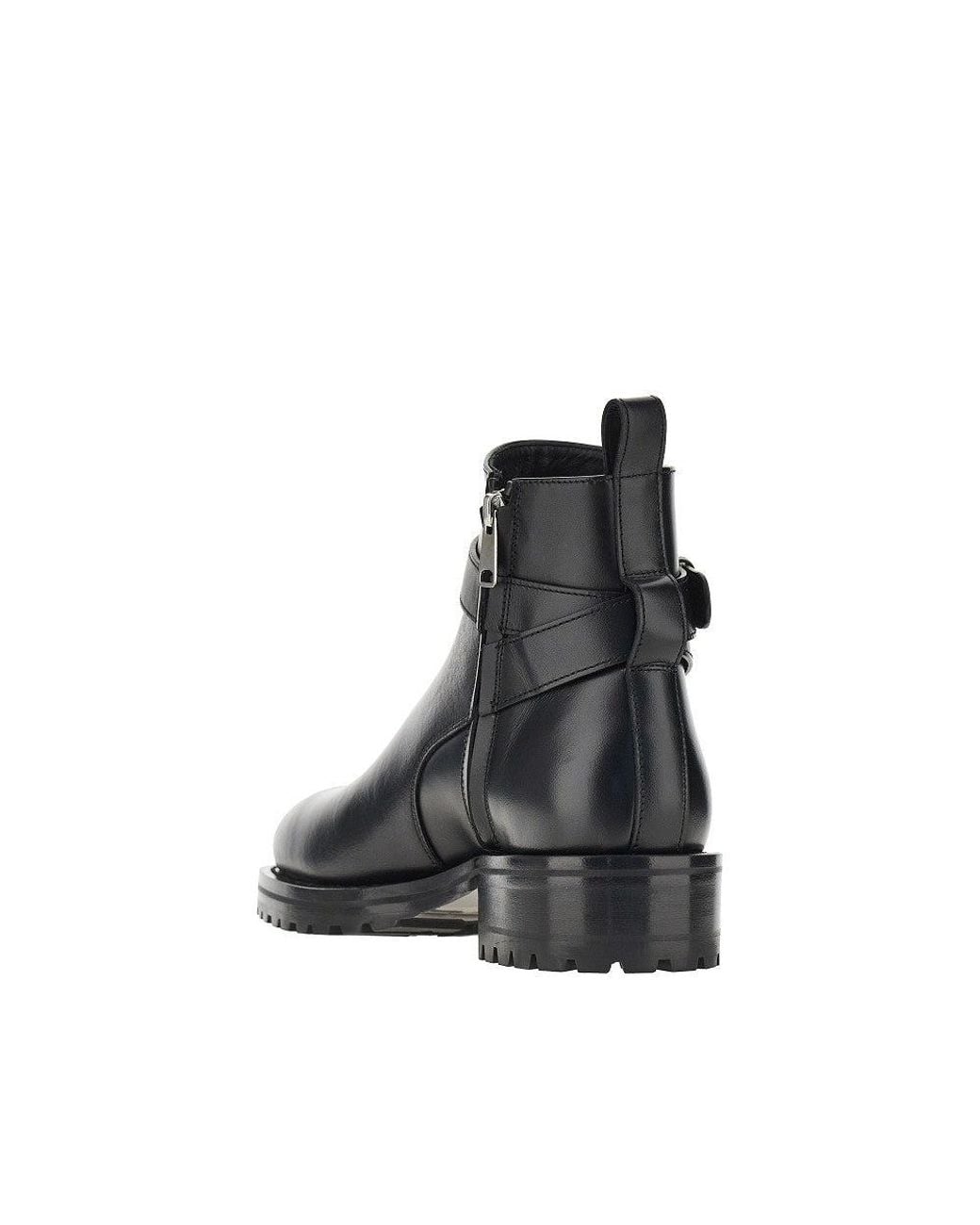 DSquared² Black Leather Boots With Debossed Logo for men
