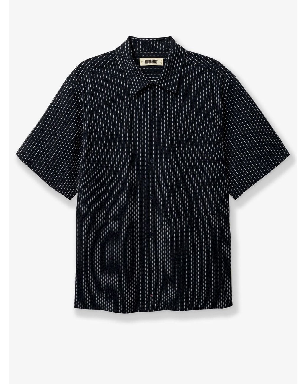 Woodbird Black Wbwang Shiko Cotton Shirt for men