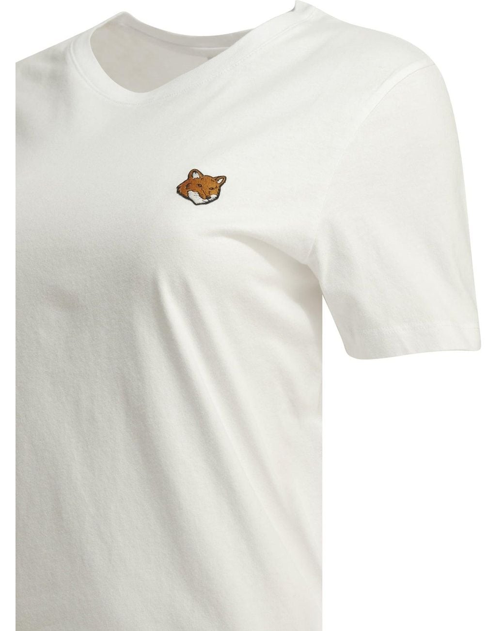 Maison Kitsuné White Fox Head Crew-Neck T-Shirt