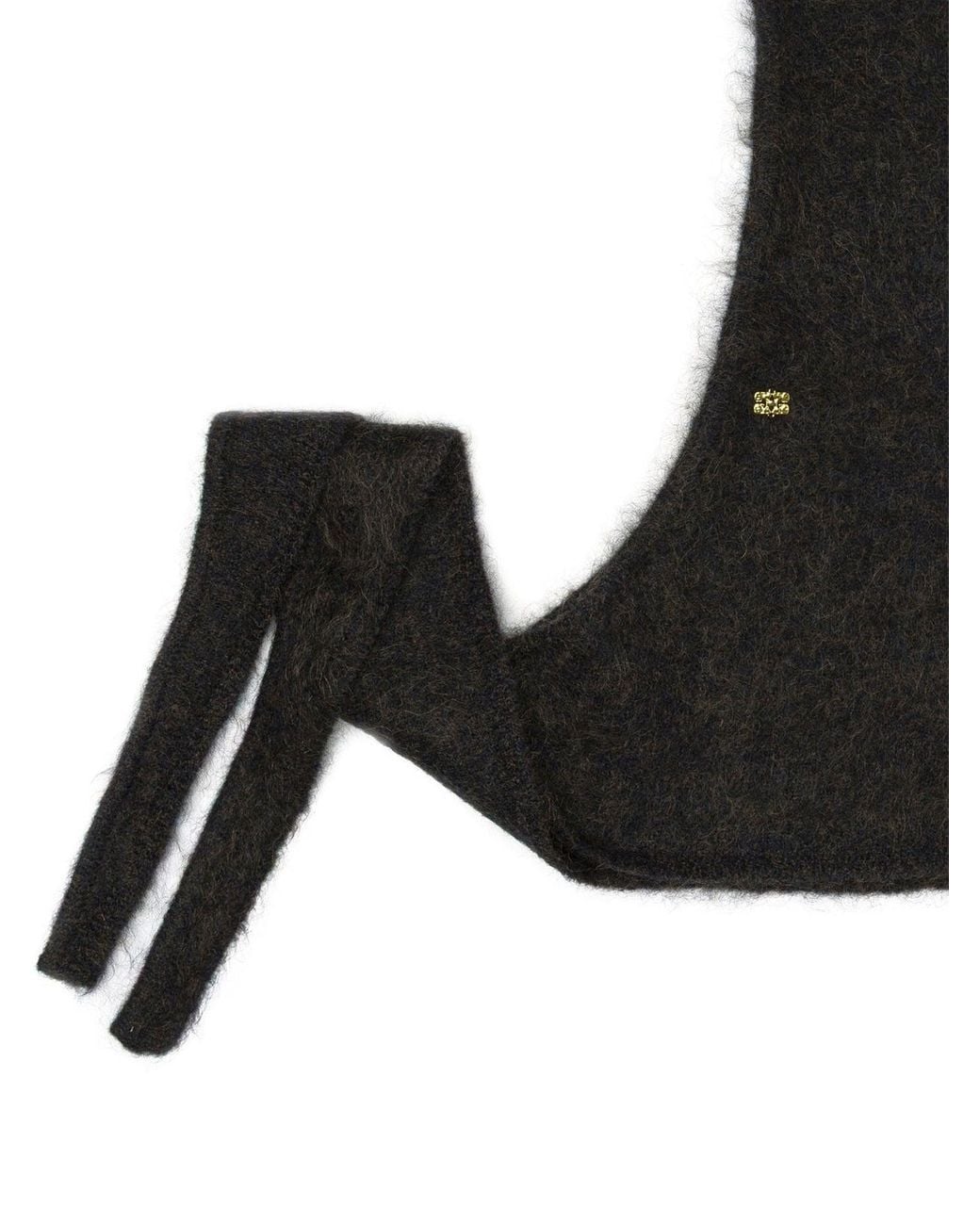 Ganni Black Mohair Balaclava