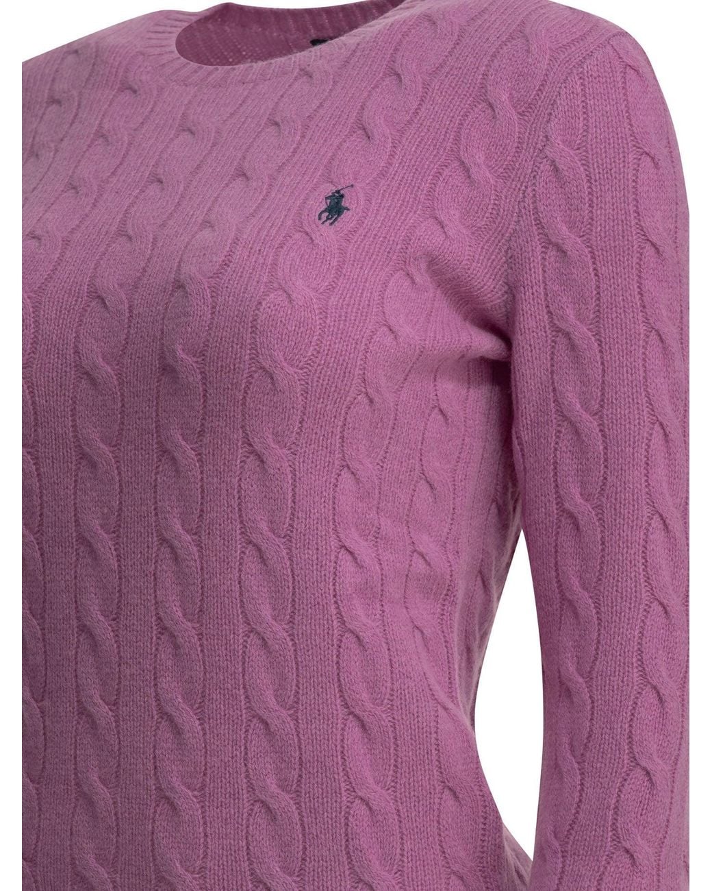 Polo Ralph Lauren Purple Crew-Neck Sweater Thistle