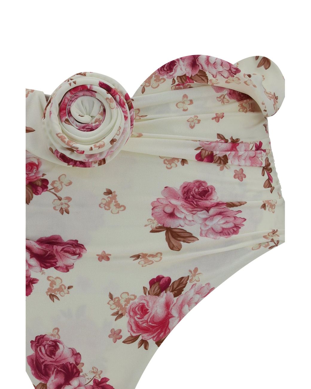 Magda Butrym White Shaping Floral-Print Bikini Bottom