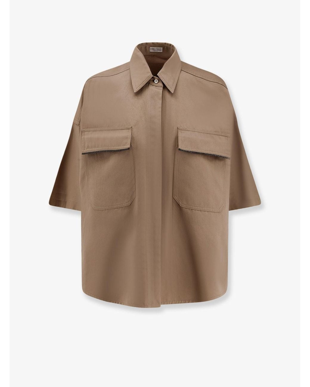 Brunello Cucinelli Brown Shirts Cotone