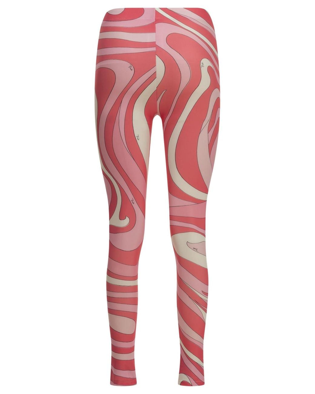 Emilio Pucci Red "Marmo" Leggings