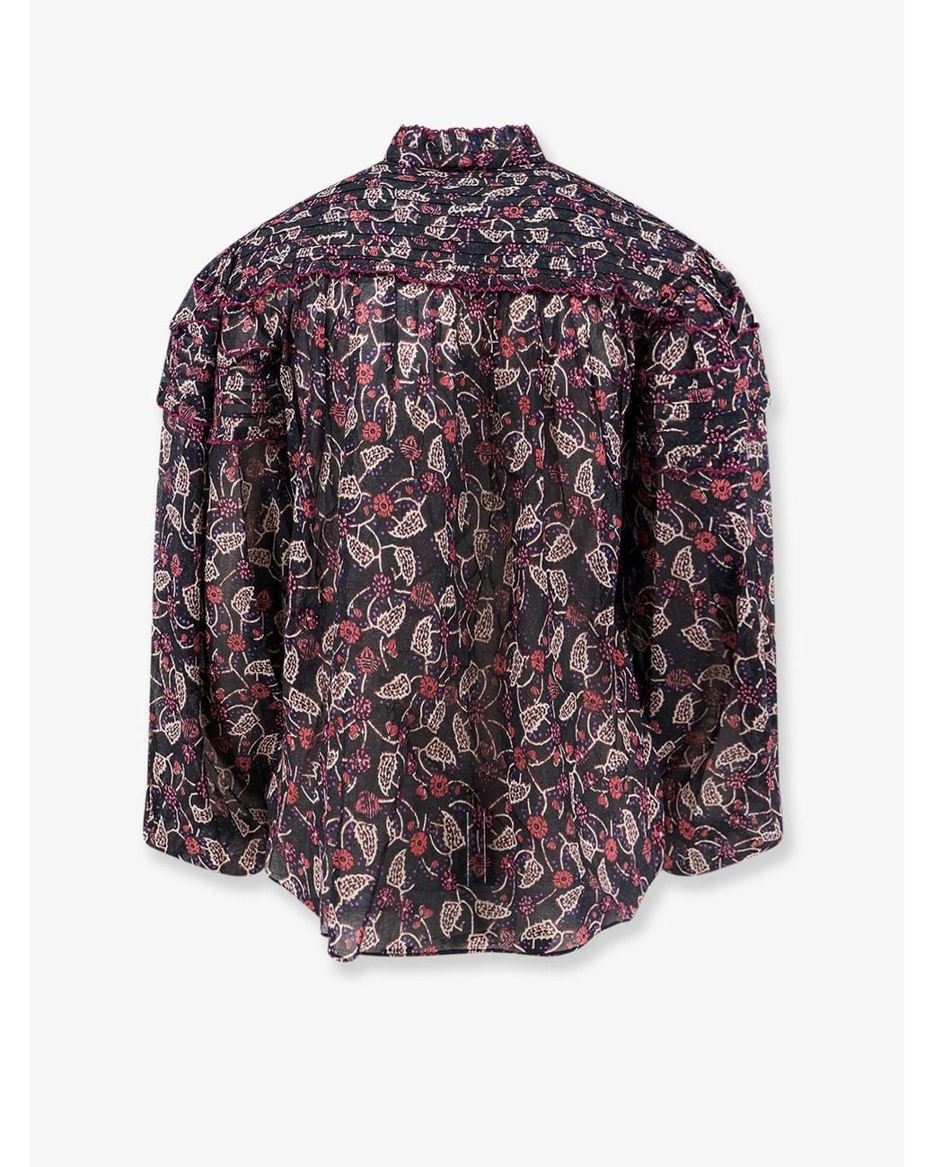 Isabel Marant Purple Marant Etoile Doane Printed Cotton Shirt