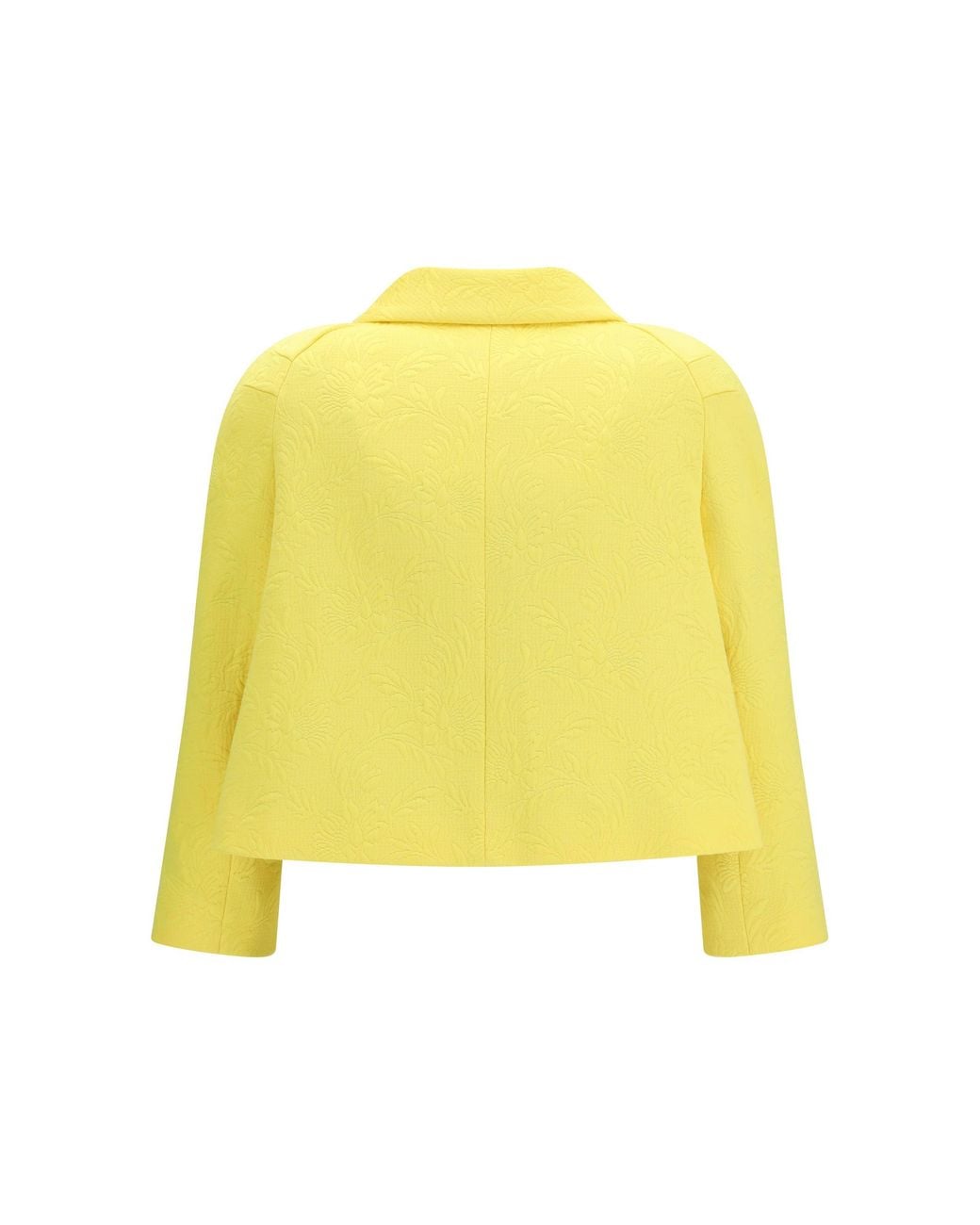 Dries Van Noten Yellow Cropped Jacket With Jewel Buttons