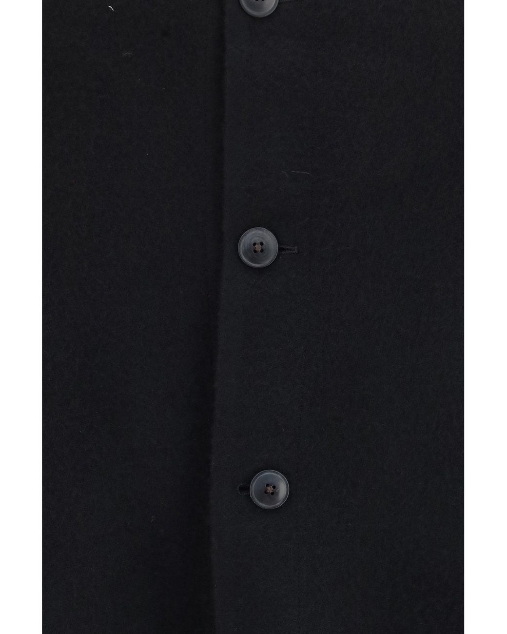 Rick Owens Black Brad Virgin Wool Coat for men