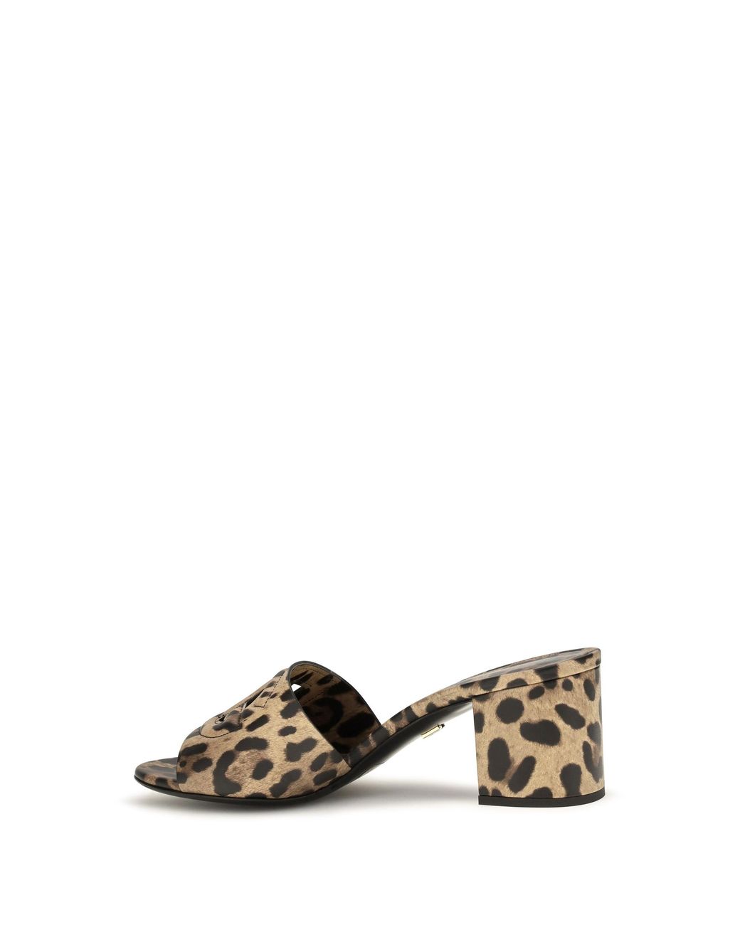 Dolce & Gabbana Metallic Dolce & Gabbana Leopard Print Leather Mules