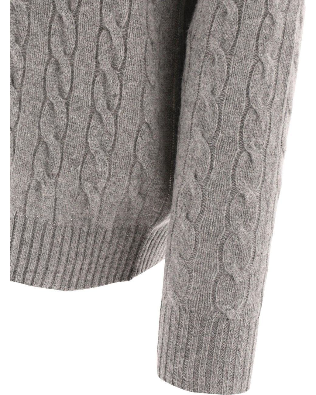 Polo Ralph Lauren Gray "pony" Cable-knit Sweater for men