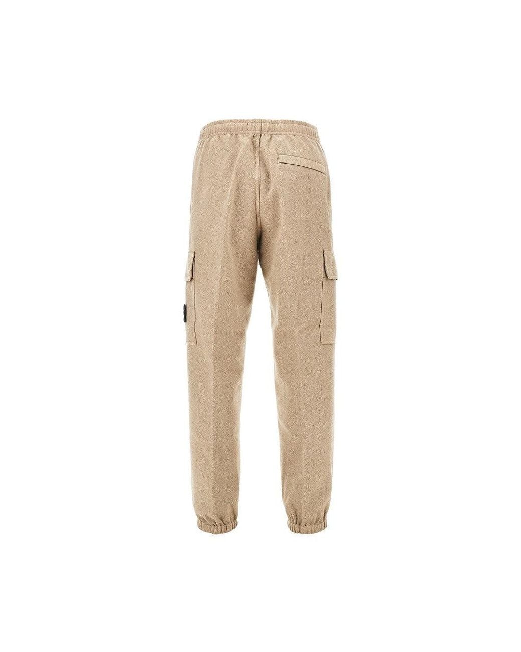 Stone Island Natural Wool-Blend Cargo Pants for men