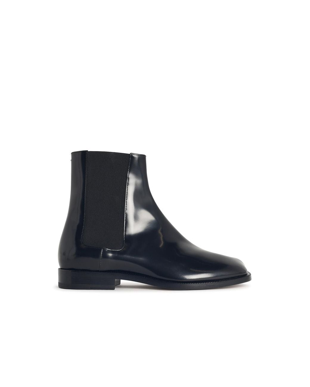 Maison Margiela Blue Leather Tabi Ankle Boots for men