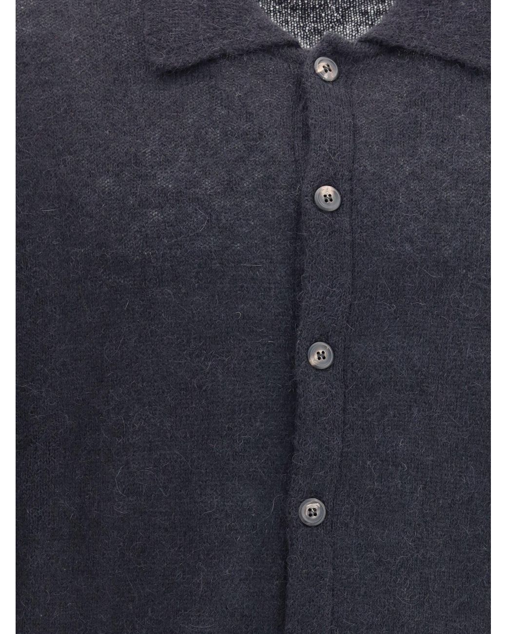 Our Legacy Blue Alpaca Cardigan for men