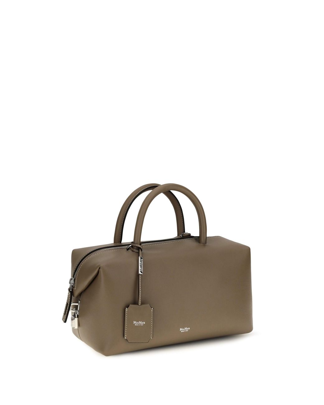 Max Mara Brown Holdall Leather Handbag Clay