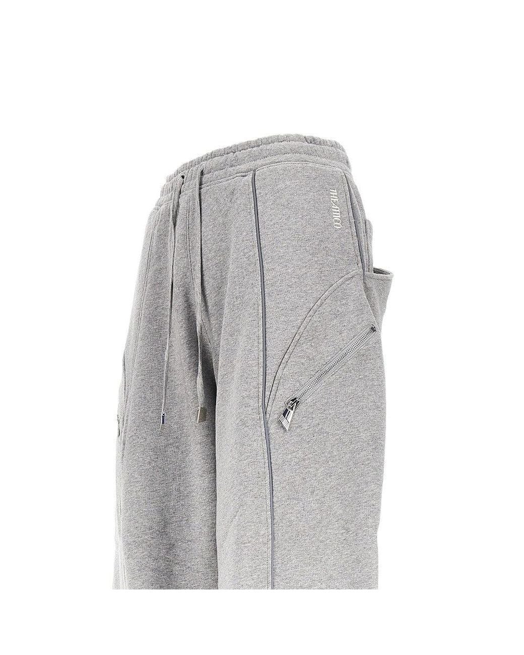 The Attico Gray Mélange Cotton Jogging Pants