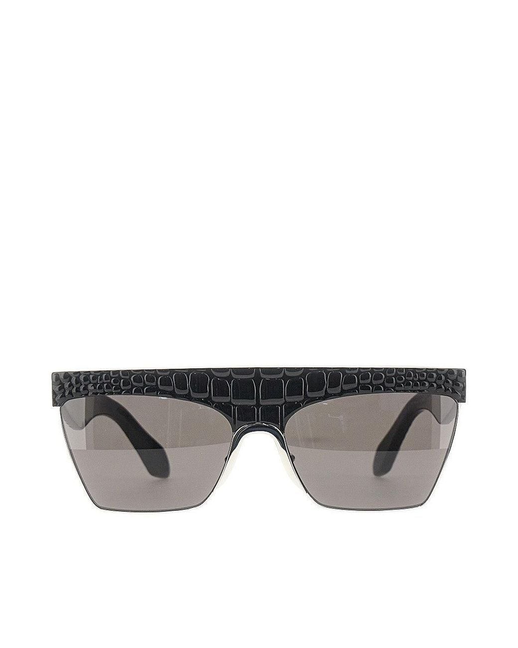 Alaïa Gray Croco-Effect Sunglasses