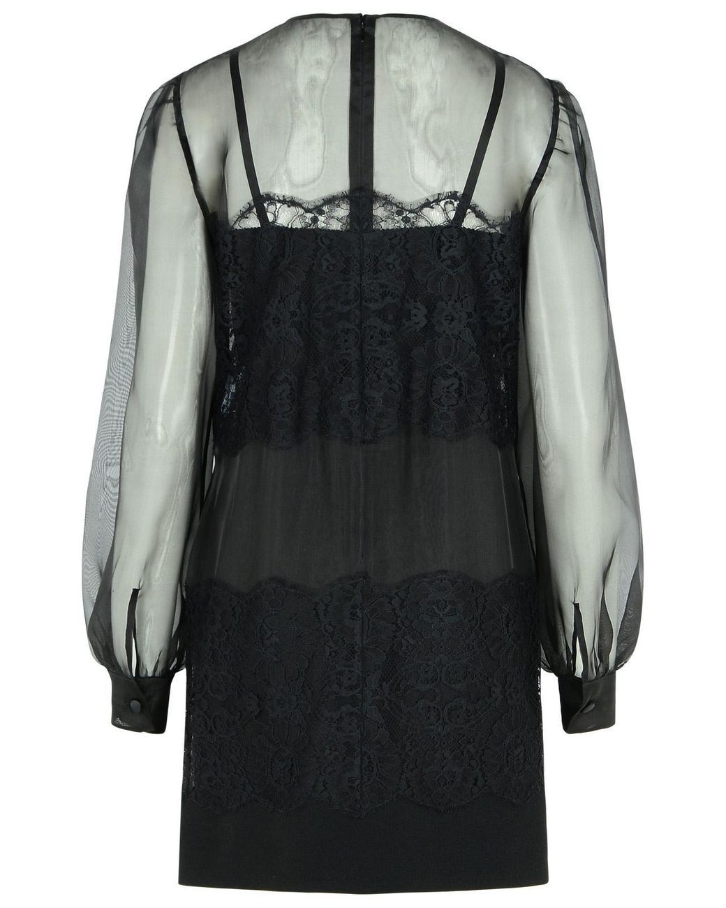 Dolce & Gabbana Black Dolce & Gabbana Silk Organza Dress
