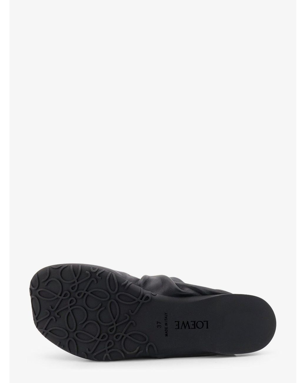 Loewe Black Pebble Soft Low Leather Sandals