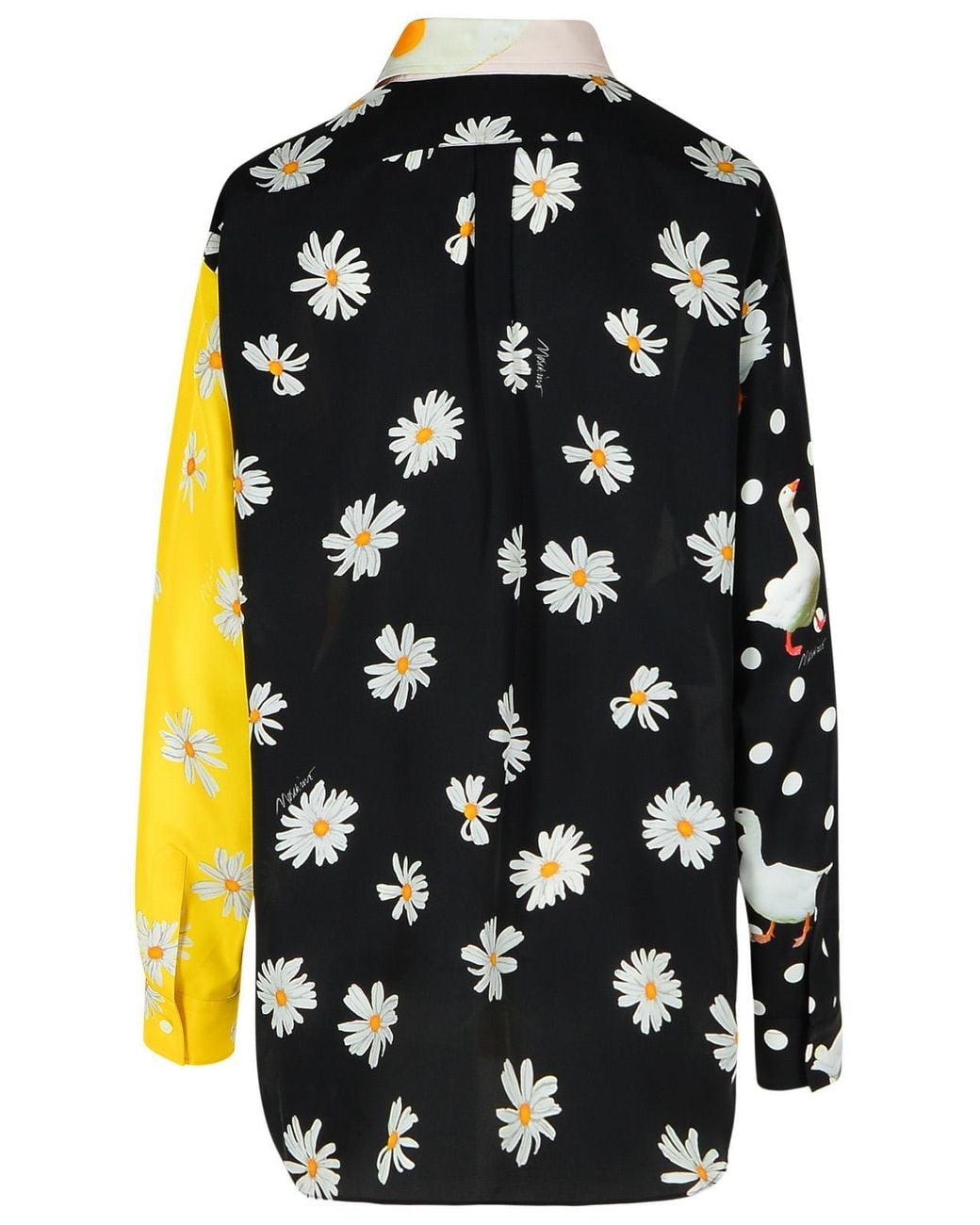 Moschino Multicolor Patchwork Silk Twill Shirt