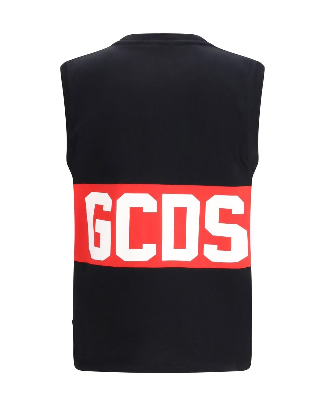 Gcds Black Tank Top With Logo Band for men