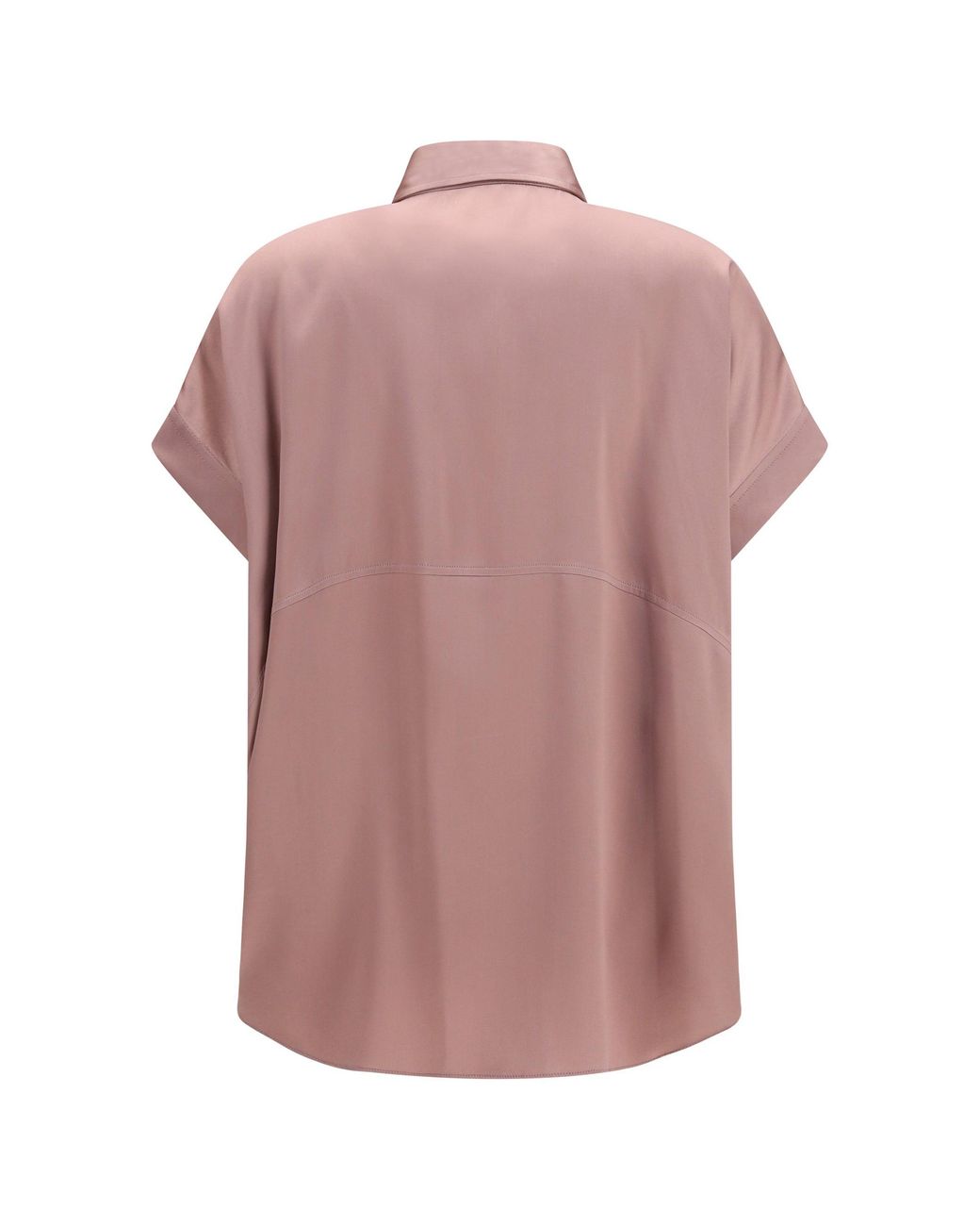 Brunello Cucinelli Pink Silk Shirt