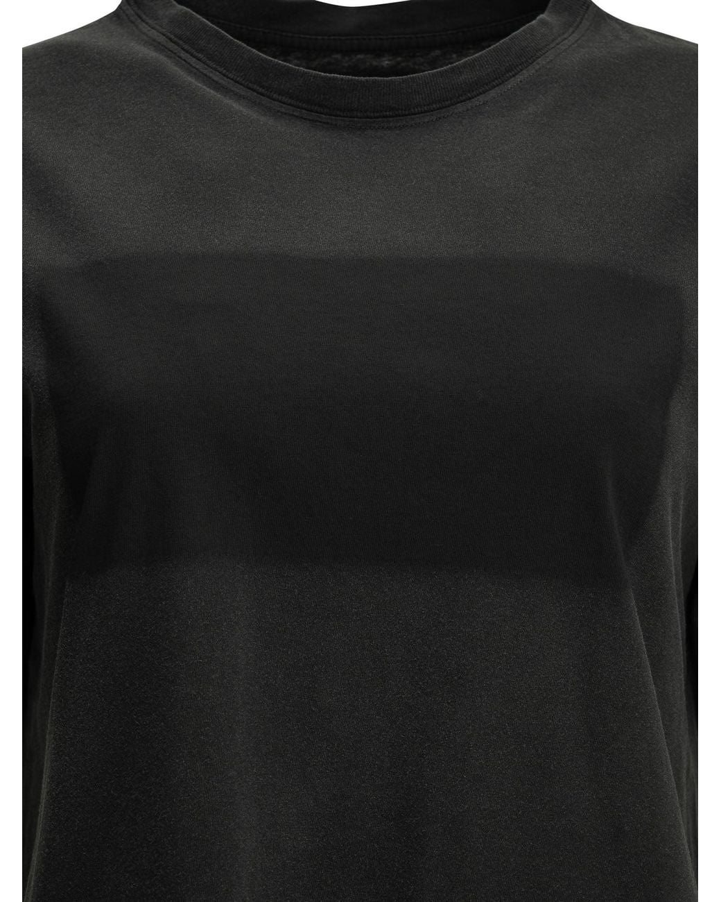 Maison Margiela Black Cotton Crew-Neck T-Shirt