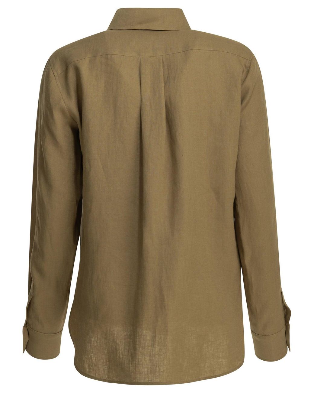 Max Mara Green Linen Casual Shirt