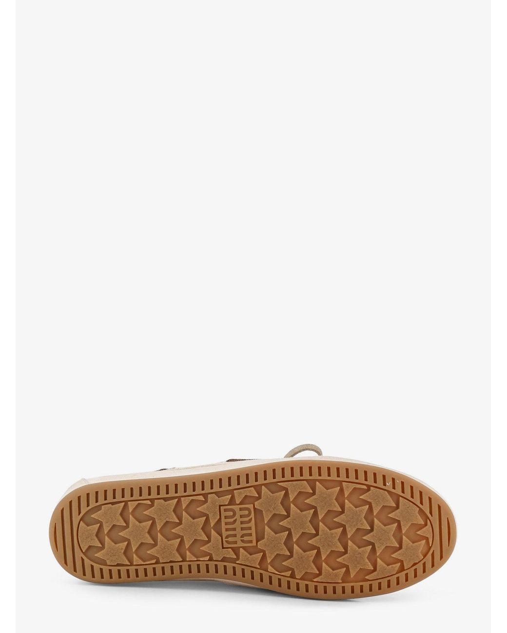 Miu Miu Natural Fabric Loafers With Front Lettering Logo