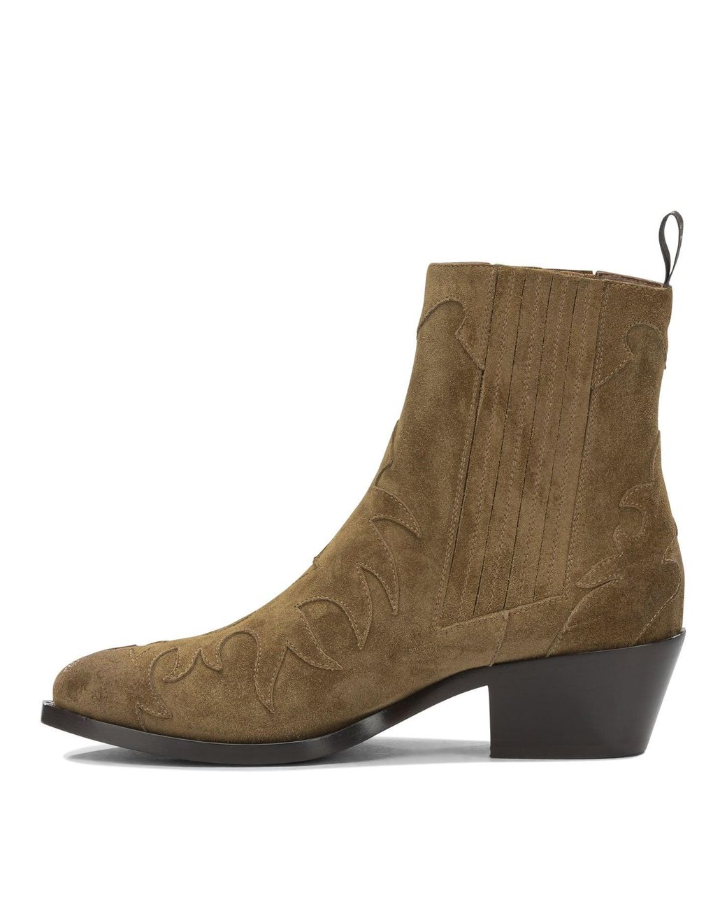 Sartore Brown "Velour 45 Mm" Cowboy Ankle Boots