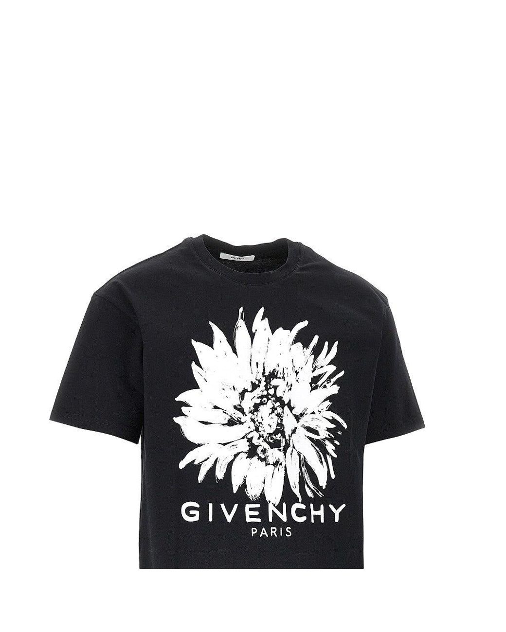 Givenchy Black Sunflower Print T-Shirt for men