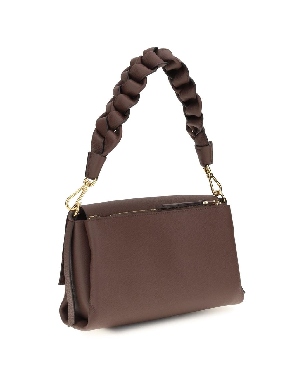 Coccinelle Brown Boheme Shoulder Bag Berry/Winter Rose