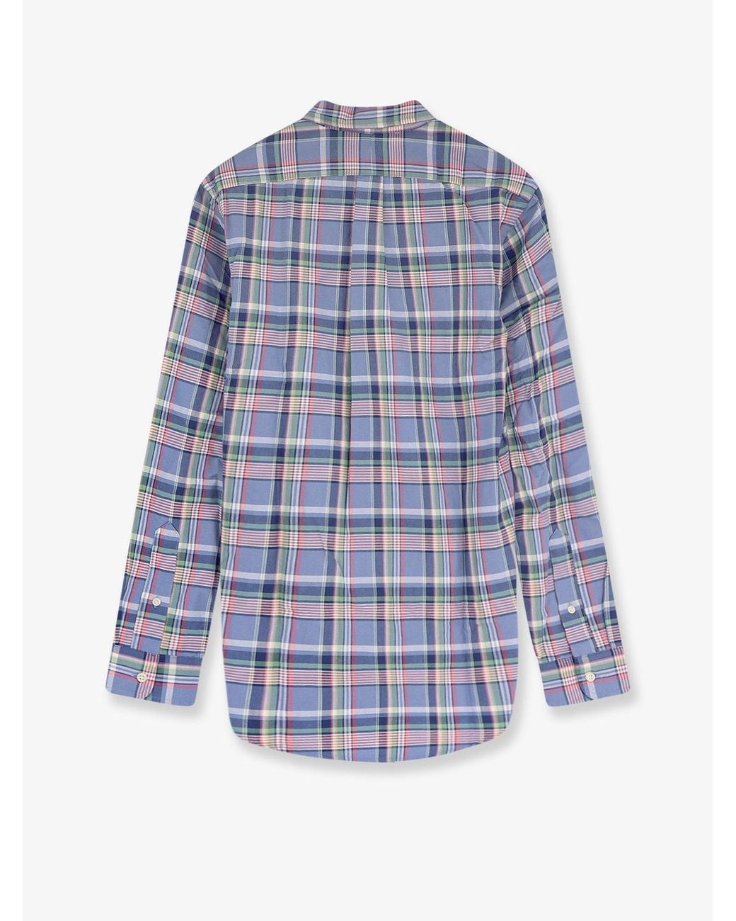 Polo Ralph Lauren Blue Custom Fit Cotton Shirt for men