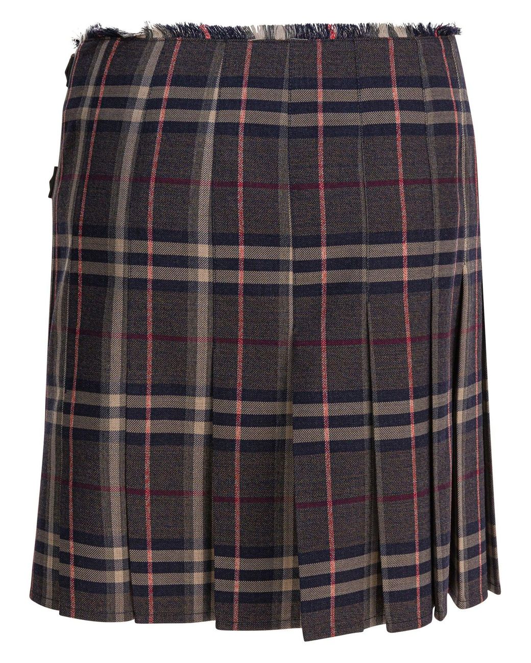 Burberry Black "Check" Wool Mini Kilt