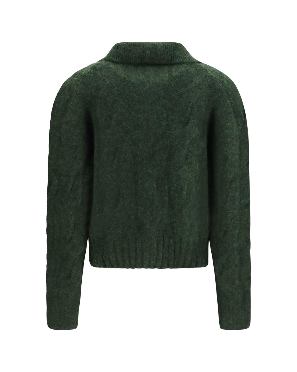 Allude Green Cashmere And Silk Sweater With Buttons