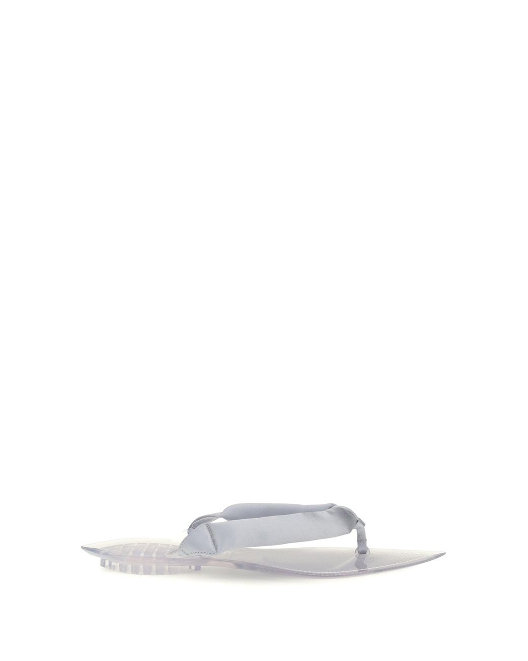 Alaïa White Alaïa Satin Flip-Flop Sandals