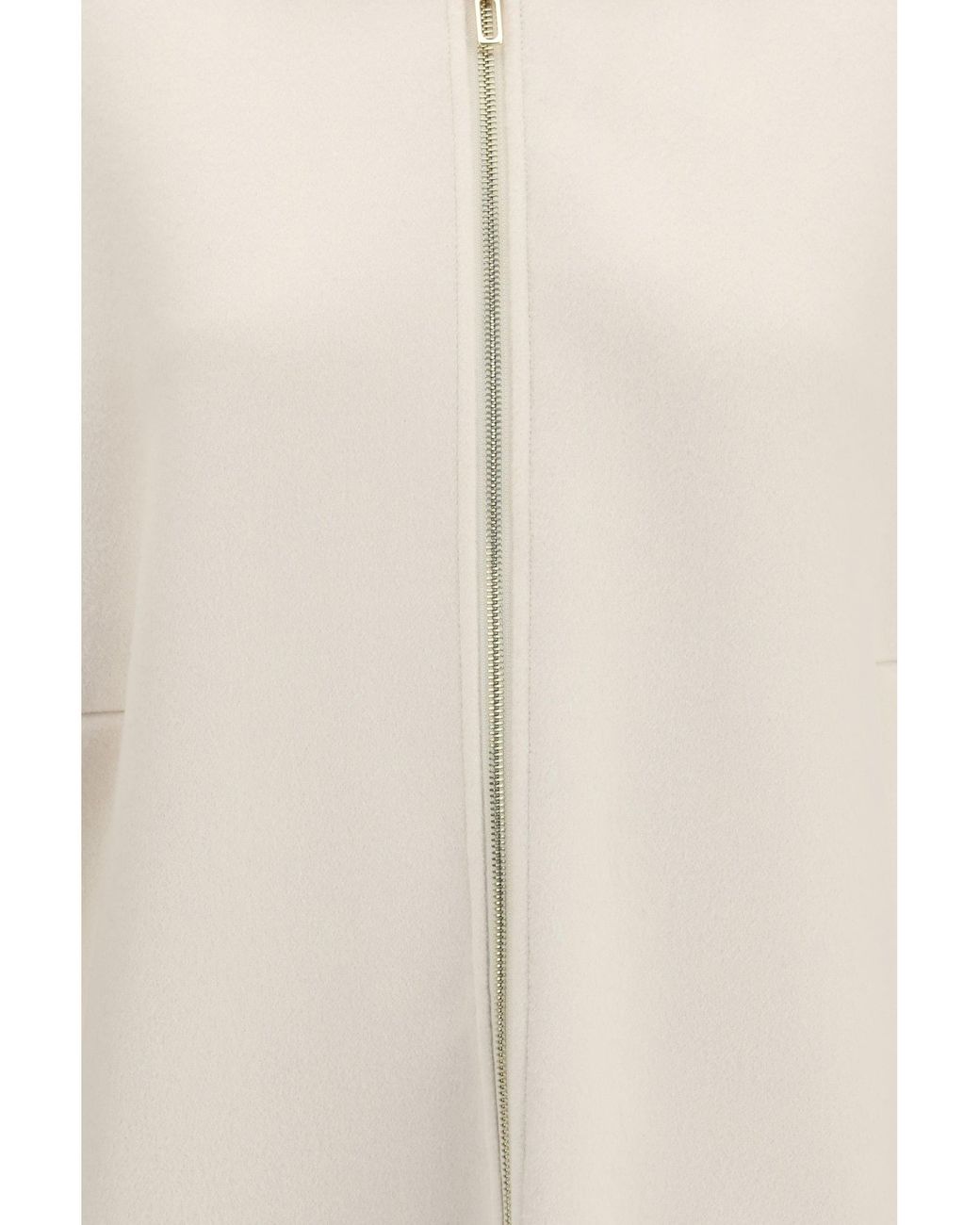 Max Mara White Ondata Virgin Wool Jacket Panna