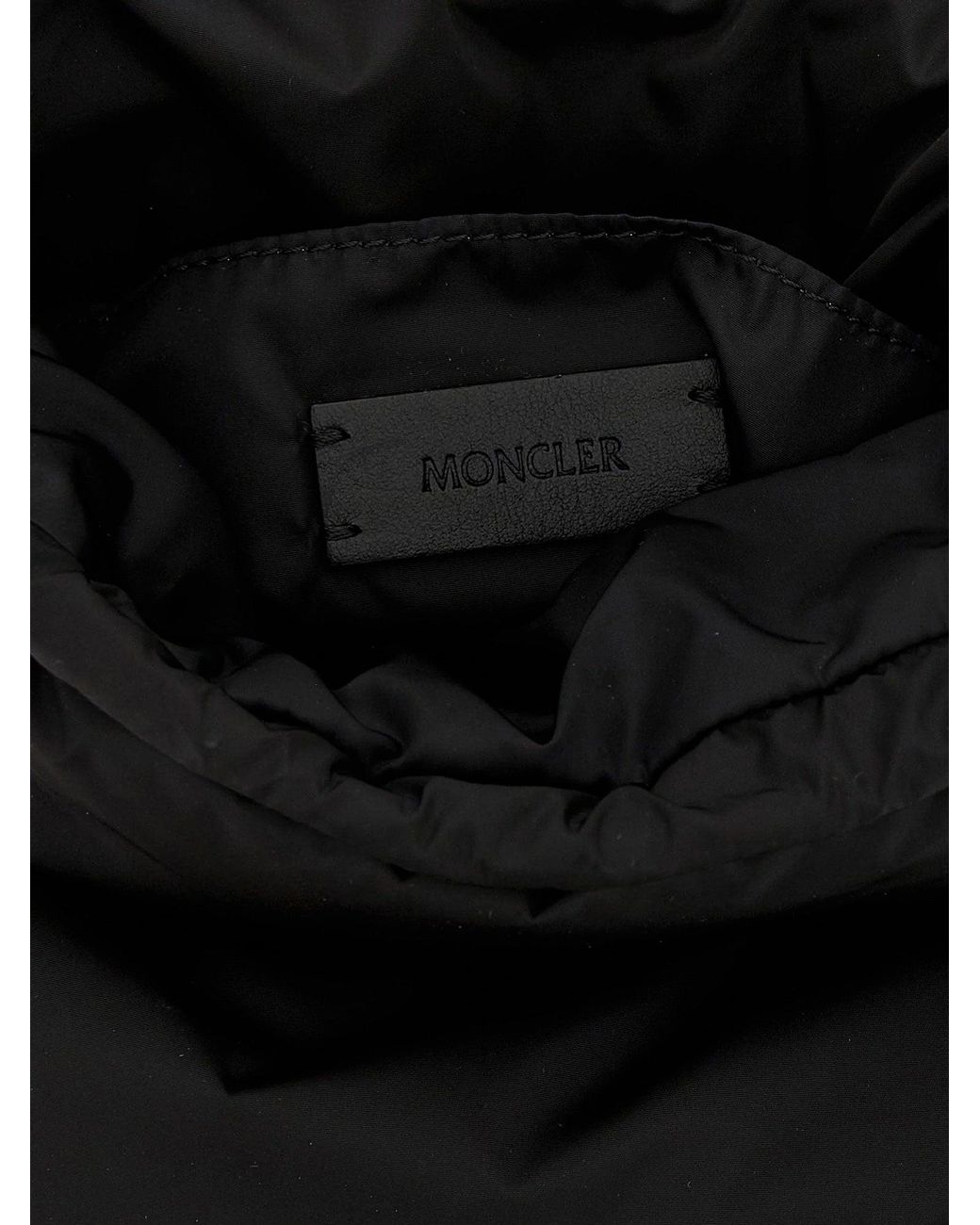 Moncler Black Caradoc Nylon Bucket Bag