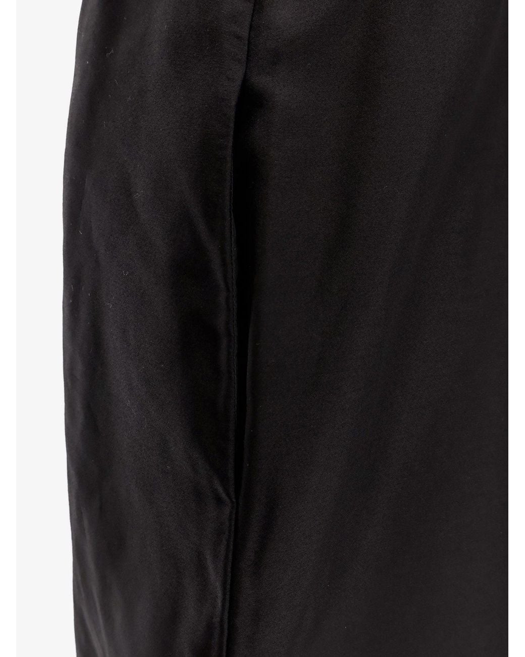 The Row Black Saul Cotton And Silk Long Skirt