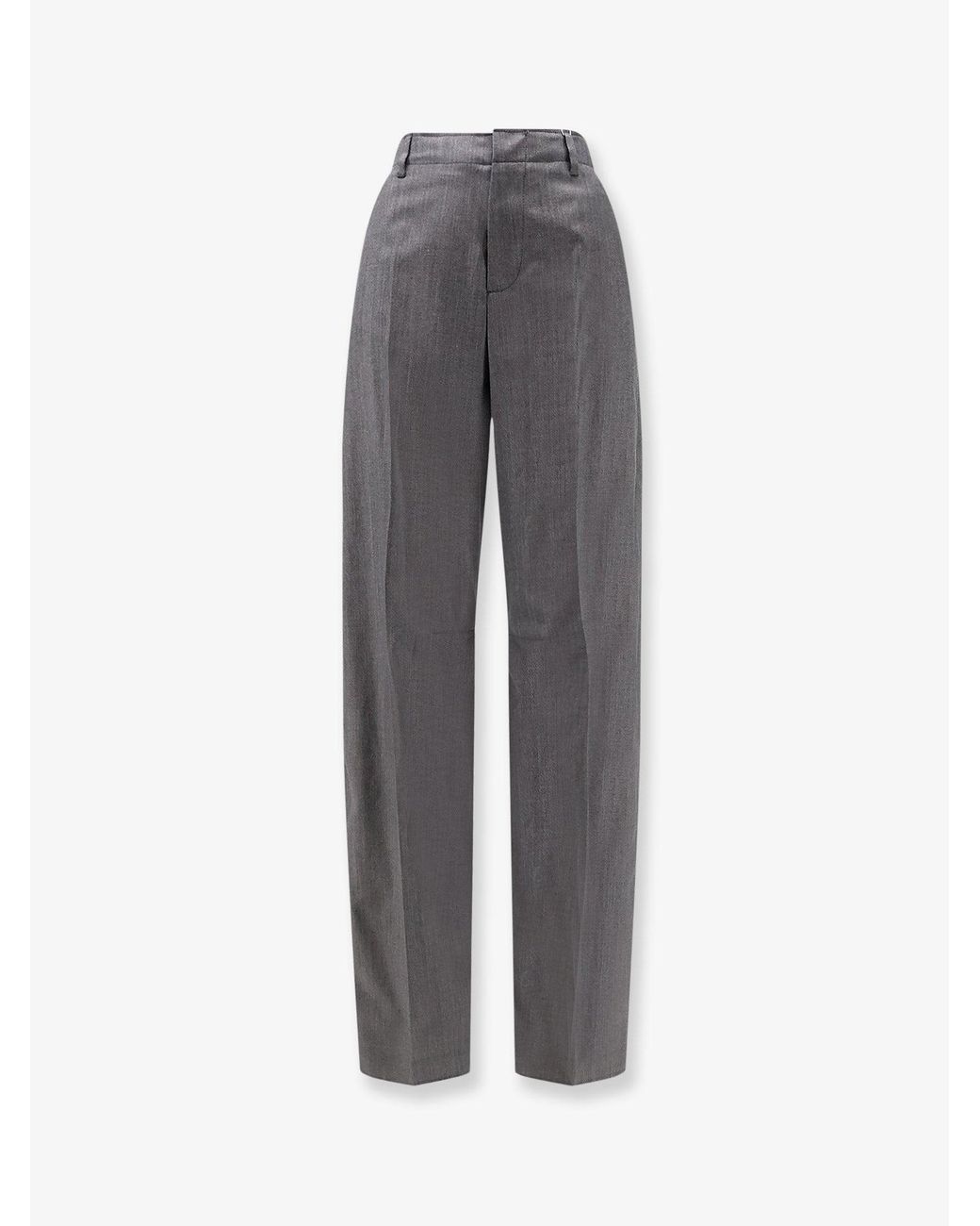 MM6 by Maison Margiela Gray Virgin Wool Cotton Trousers
