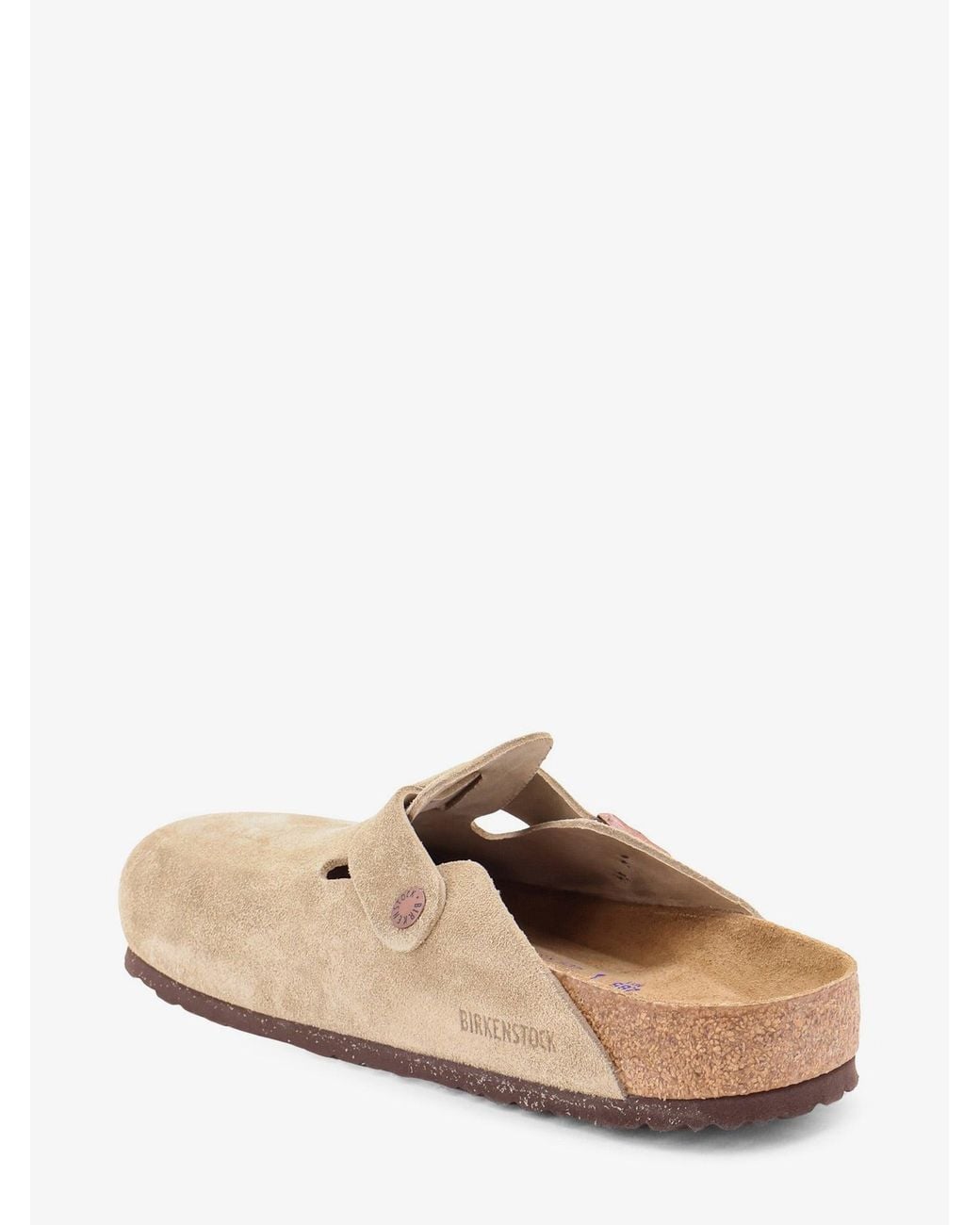 Birkenstock Natural Boston Suede Clog