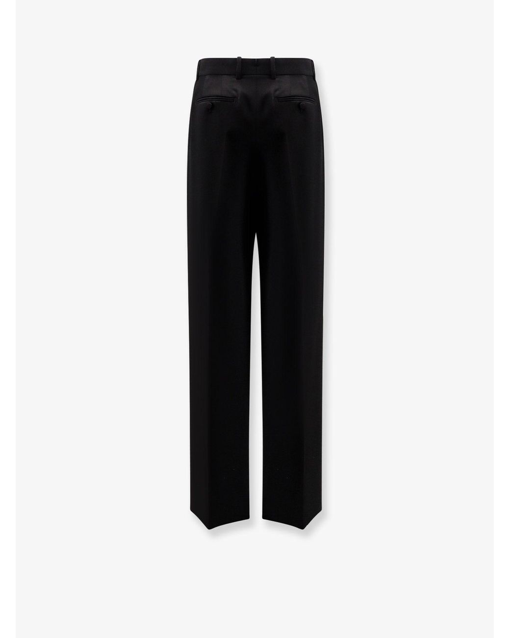 Tom Ford Black Sharp Wool Pants With Pleats