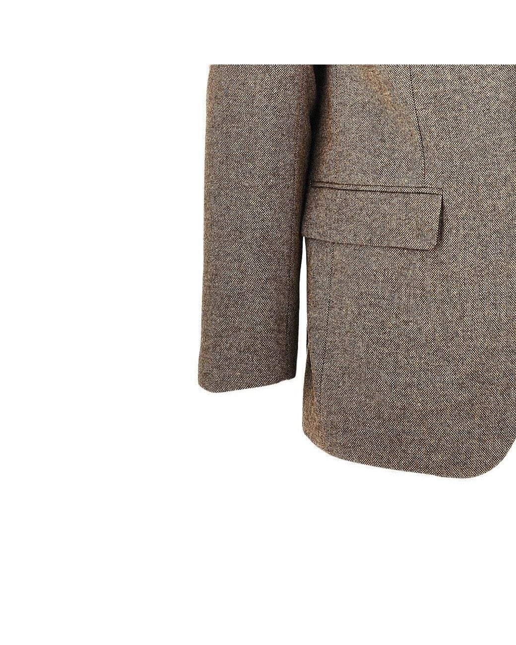 MARSĒM Brown Wool-Blend Single-Breasted Jacket for men