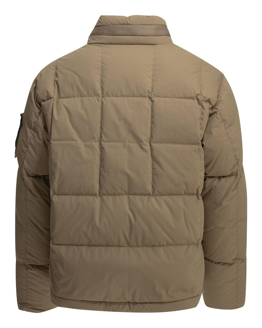 Stone Island Green Short Down Jacket With Logo for men
