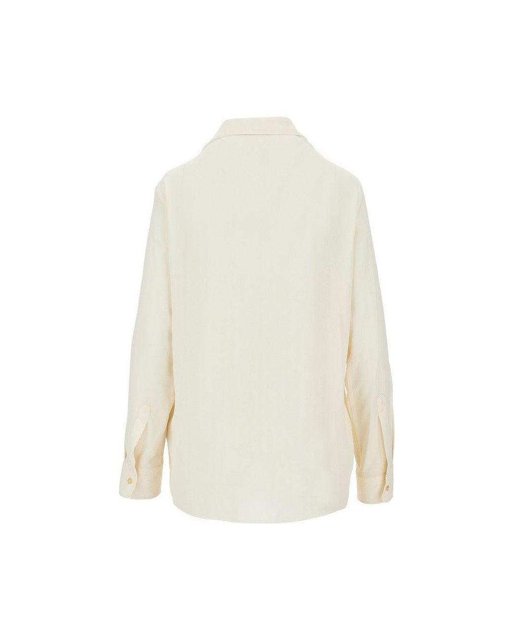 Etro White Jacquard Silk-Blend Shirt